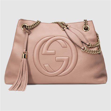 gucci pink leather soho shoulder bag|cheapest gucci soho bag.